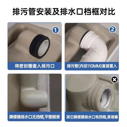 超薄19cm蹲便器蹲坑式家用蹲厕所横侧排水箱套装卫生间大便器便池