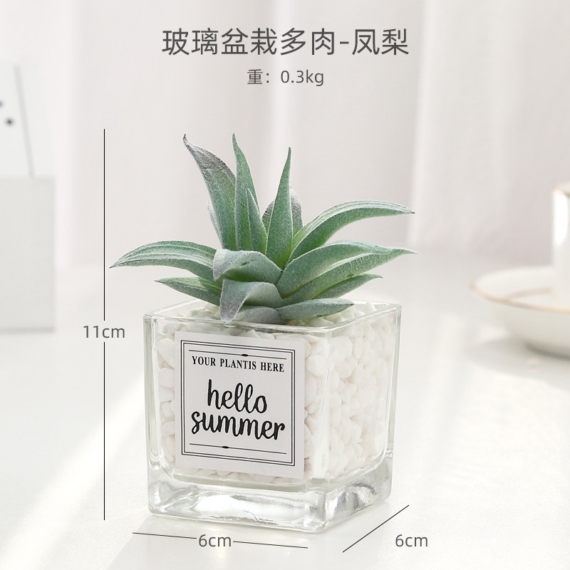 小众高货北欧ins仿真植物假多肉小盆栽摆件室内客厅家居装饰绿植