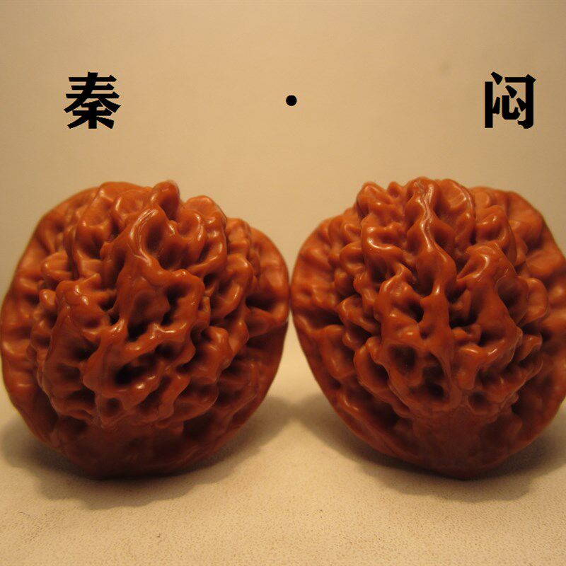 进口日本秦岭野生文玩核桃虎头官帽状元冠闷白收藏级 麟游老树秦