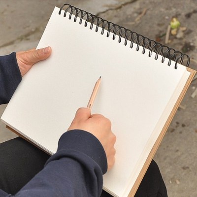 A4 Professional Sketchbook Hard Cover Thick Sketchpad for Ar