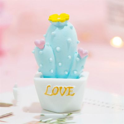 推荐1/4Pcs Lovely Cactus Succulent Miniatures Figurines DIY