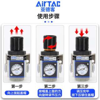 现货速发气动附逆流阀调压阀GR200-08F1K空气减压阀GR300-1
