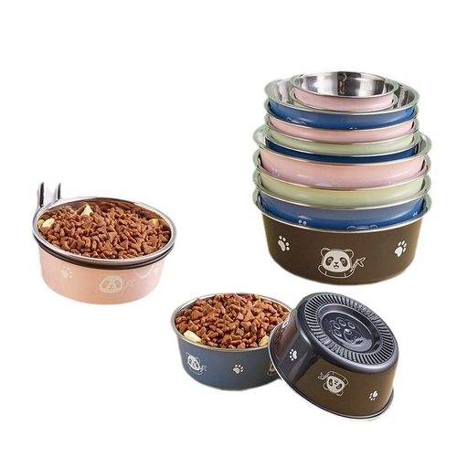 宠物食盆防打翻悬挂式宠物食盆不锈钢挂笼子猫X粮饭盆兔子碗