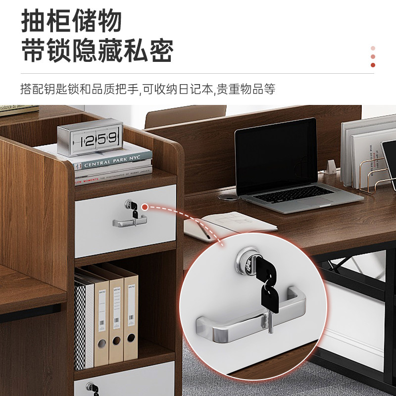 现货员工位办公桌家具p简约现代四人位财务隔断工作位屏风职员桌