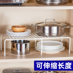 厨房收纳置物架橱柜分层可伸缩多功能储物架台面落地调料置物 推荐