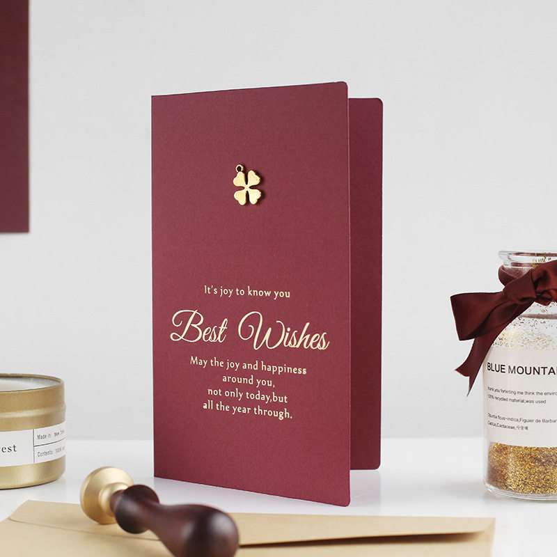 宝宝手脚印收藏卡复古烫金脚印满月百天周岁新生礼W物欧式纪念卡