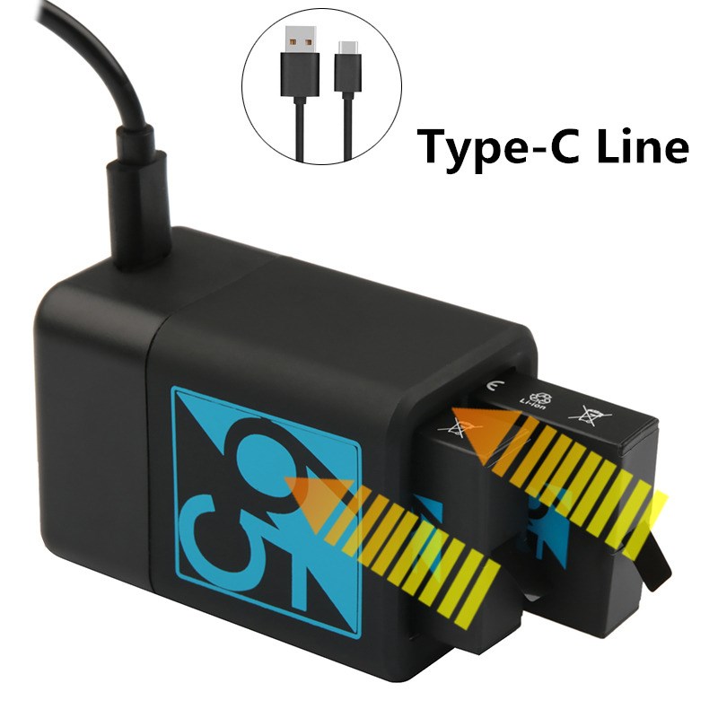 Go Pro Hero 7 Black Usb Dual Battery Charger For Gopro Hero