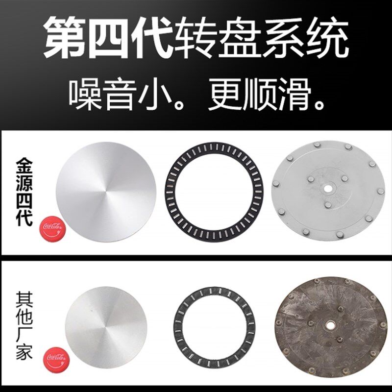 1.2米转桌转台转动一米五攴v餐桌玻璃转盘底座80/90cm透明圆台面