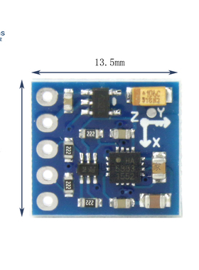 网红QMC5883L(丝印HA5883)三轴磁场传感器模块电子指南针罗盘板GY