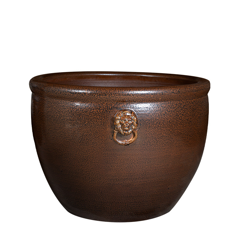 厂家复古景德镇陶瓷缸锦鲤缸特大号荷花i缸庭院风水狮子头大缸装