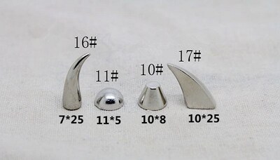 5-29mm Silver Metal Spikes Corns Gart Rivet Studs With Screw