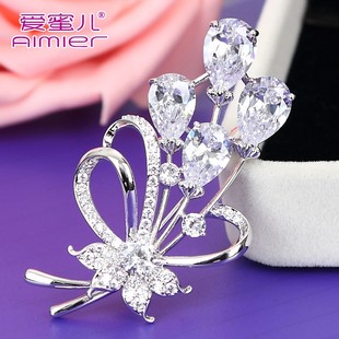 西服珍珠防走光扣日系大衣配饰羊绒 高档胸针b女胸花别针高级西装