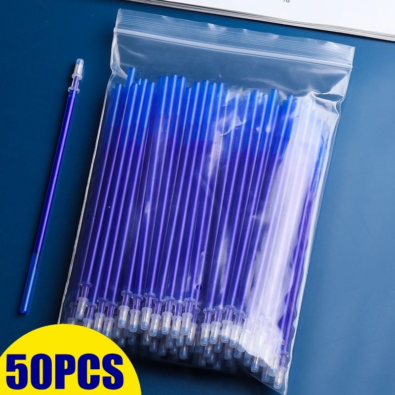 50 Pcs/lot 0.5mm Gel Pen Erasable Pen Refill Rod Set High Ca