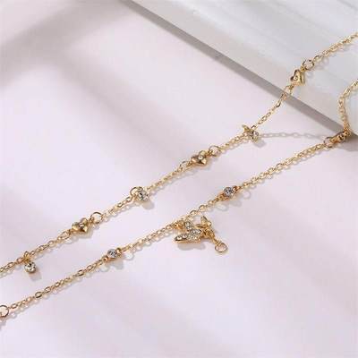 推荐Hot Summer oho 123Buttelrfy Anklet For Wmoen Gold Multil