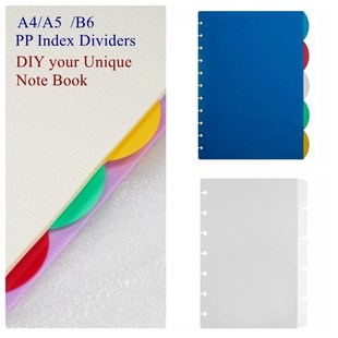 A4/A5/B6 Colorful Index Planner Dividers with Mushroom Holes