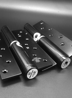 黑色隐形门锁专用液压合页自动关闭门器暗门专用静音6寸缓冲铰链