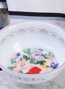 ll加厚搪瓷珐琅搪瓷盆洗脸盆热水盆36cm40cm洗脚盆老式铁瓷盆