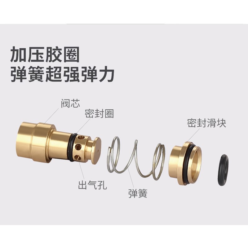 黄铜C式自锁快速接头空压机8mm管子母快插气管接头气泵接头