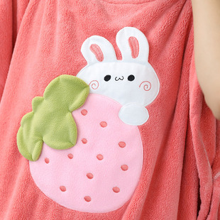 浴巾女浴袍2023新款网红大人可穿可裹巾全棉吸水速乾斗篷式