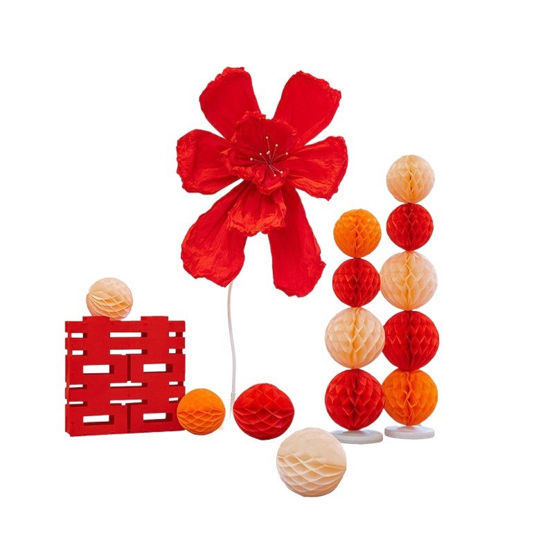 G3Vins风婚礼背景纸装饰布置塑形E皱纹纸结婚装扮手工大型花艺皱