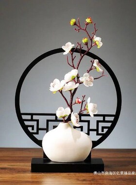 酒架摆件新中式风格电视柜小鹿风禅意客厅酒N柜茶几玄关家居装饰