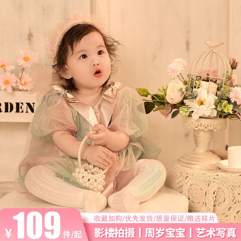 百天宝宝摄影服装周岁满月儿童摄影服装影楼拍照道具艺术照周岁照