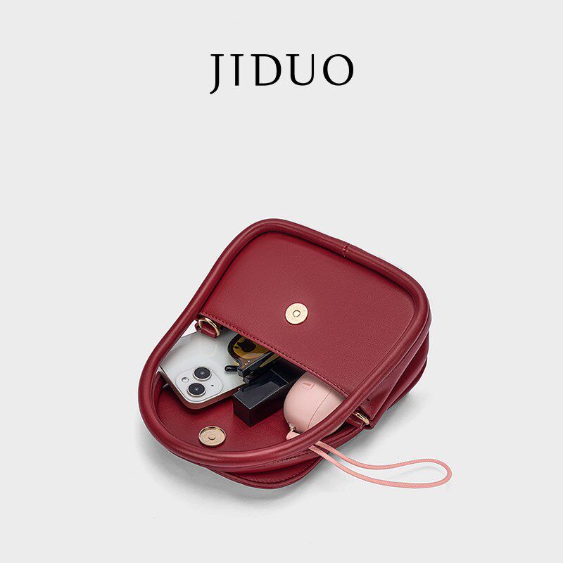 高级感包包红色手提包女2024新款小众斜挎包软欧包小众设计单肩包