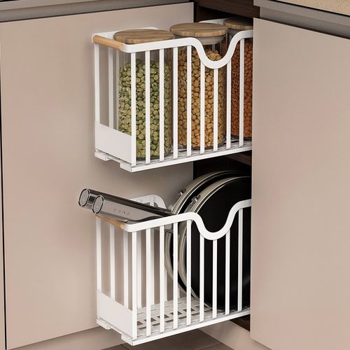 浴室柜下置物架抽拉式洗手台收纳拉篮下水槽置物架厕所夹缝收纳柜