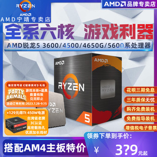 5600 4500 G散片盒装 3600 4600G AMD 4650G 处理器CPU六核