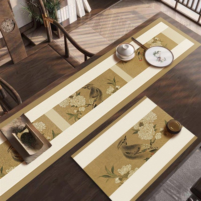 中式古典茶垫中国风桌旗禅意茶席茶几垫吸水茶台垫布防水桌布垫子,居家布艺,茶席,淘宝优惠券,粉丝福利购,淘宝优惠卷