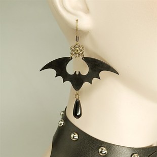 Personality Bat Fashion Earrings Crea Halloween 速发8Seasons