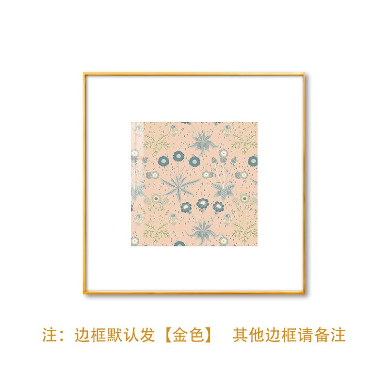 复古简美小尺寸正方形清新花卉玄关装饰画北欧简约壁画墙面挂画图片