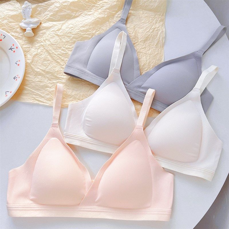 薄款少女内衣女学生小胸聚拢无钢圈胸罩美背三角杯文胸