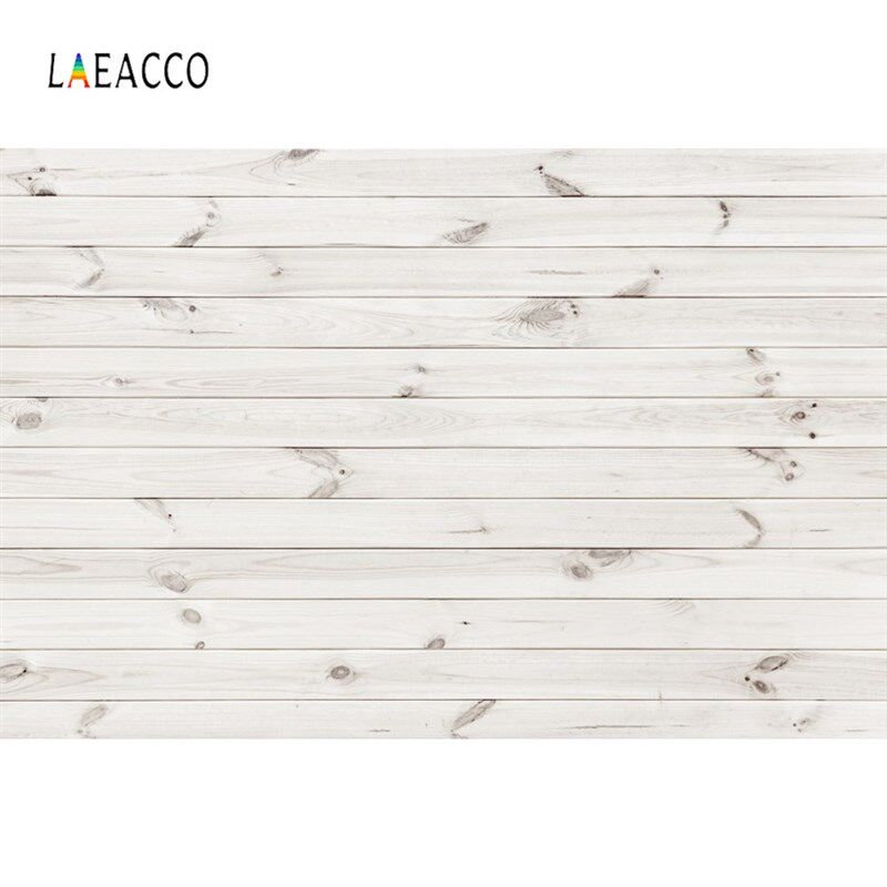 Laeacco Wood Board White Texture Wooden Floor Newborn Baby S