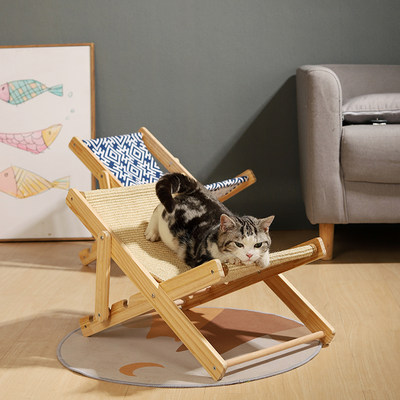 夏季猫窝猫床猫抓板耐磨不掉屑 猫咪剑麻垫沙发一体宠物 睡觉躺椅