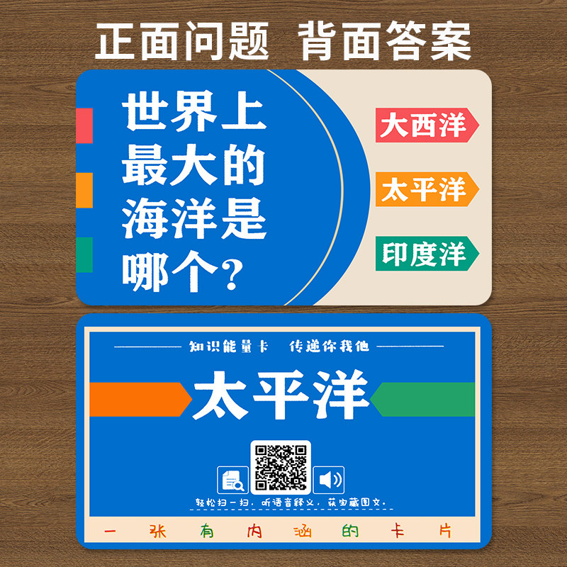 百科知识能量卡中小学生儿童答题卡成语接龙扑Q克牌益智常识玩具怎么看?