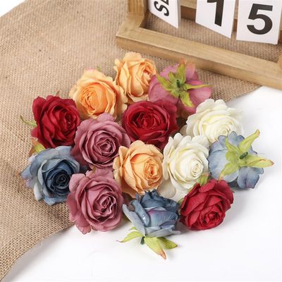 极速5PCs Rose Artificial Flowers Silk Fake Flowers For Home