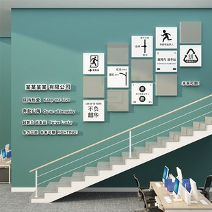 办公室墙面装 饰会议室激励志标语贴纸企业文化公司楼梯背景墙布置