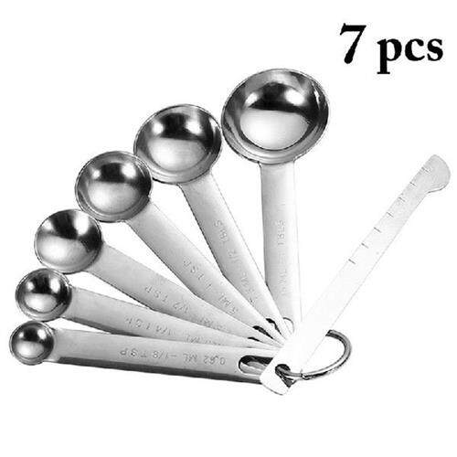 热销7Pcs/Set Measuring Spoon Stackable Stainless Steel