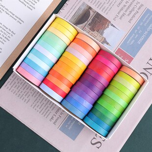 Set Decorative Washi Tape Colors Rainbow 极速48