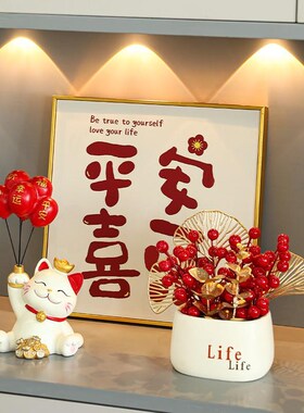 乔迁之喜礼物送人实用入户玄关客厅招财猫摆件新年春节新居布置装