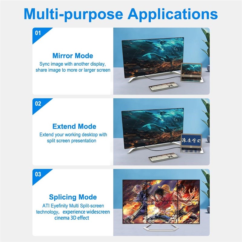 FS DisplayPort 1.4 Cable 8K 4K HDR 144Hz 165Hz Display Port
