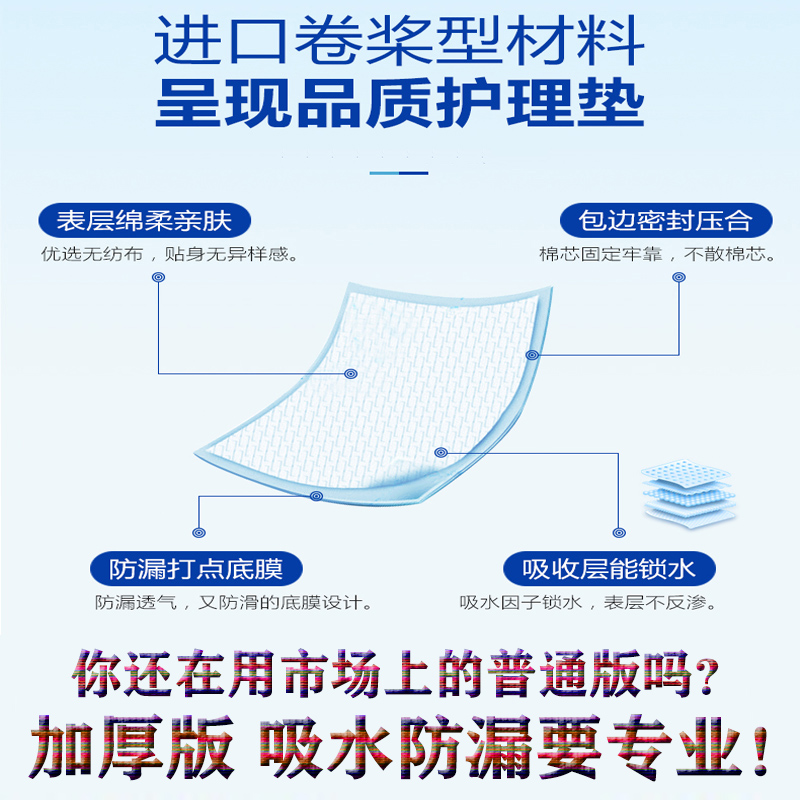 推荐一次性防尿垫老人用护理垫成人纸尿片60x90加厚老年人用夏天