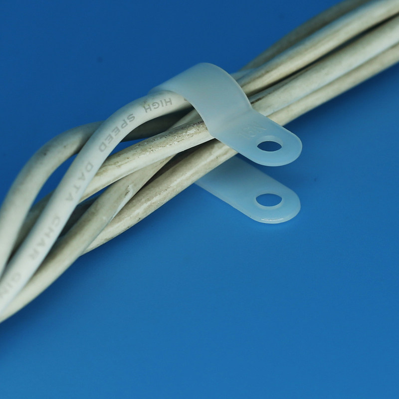 电线固定夹加厚款r型线夹配线固定纽理线夹电缆线卡扣固定线扣3.