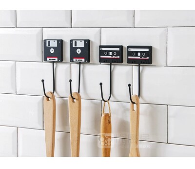 *Vinyl Records Disc CD Magnetic Tape Cassette Retro Wall Dec