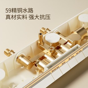 淋浴花洒套装 新型腰喷大置物台数显恒温靠墙安装 钢琴按键增压沐浴