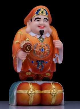 了凡居大黑天佛i像密宗财神爷日式招手财神公司店铺工艺品人物摆