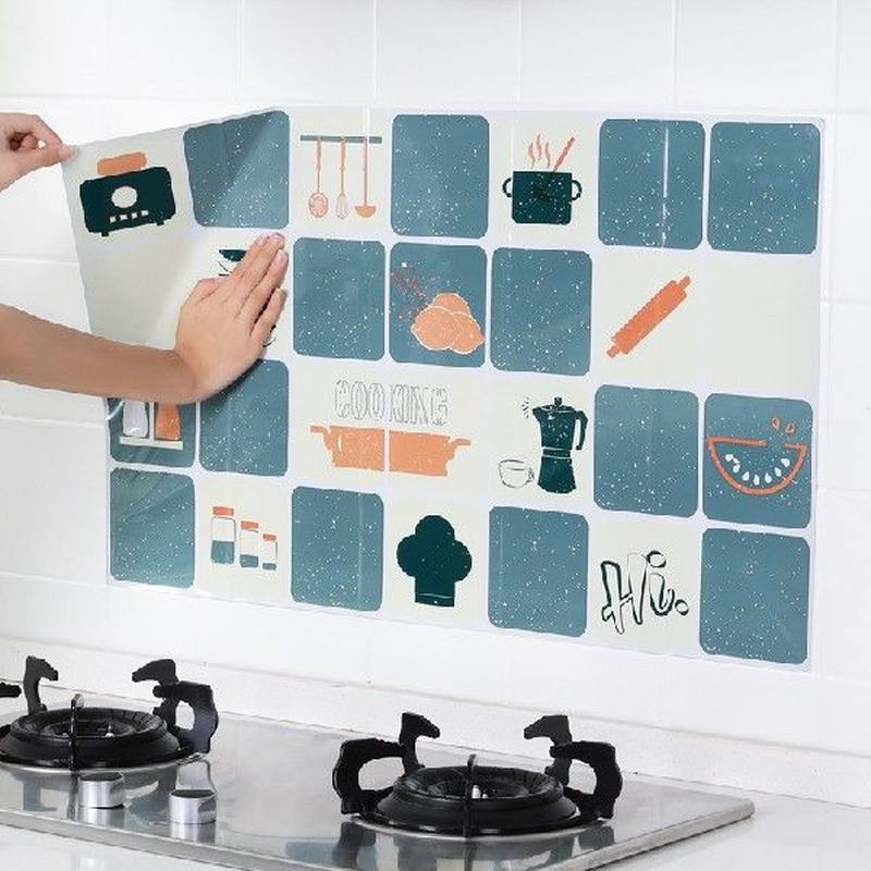 极速Kitchen Oil-proof Self Adhesive Stickers Stove Anti-foul