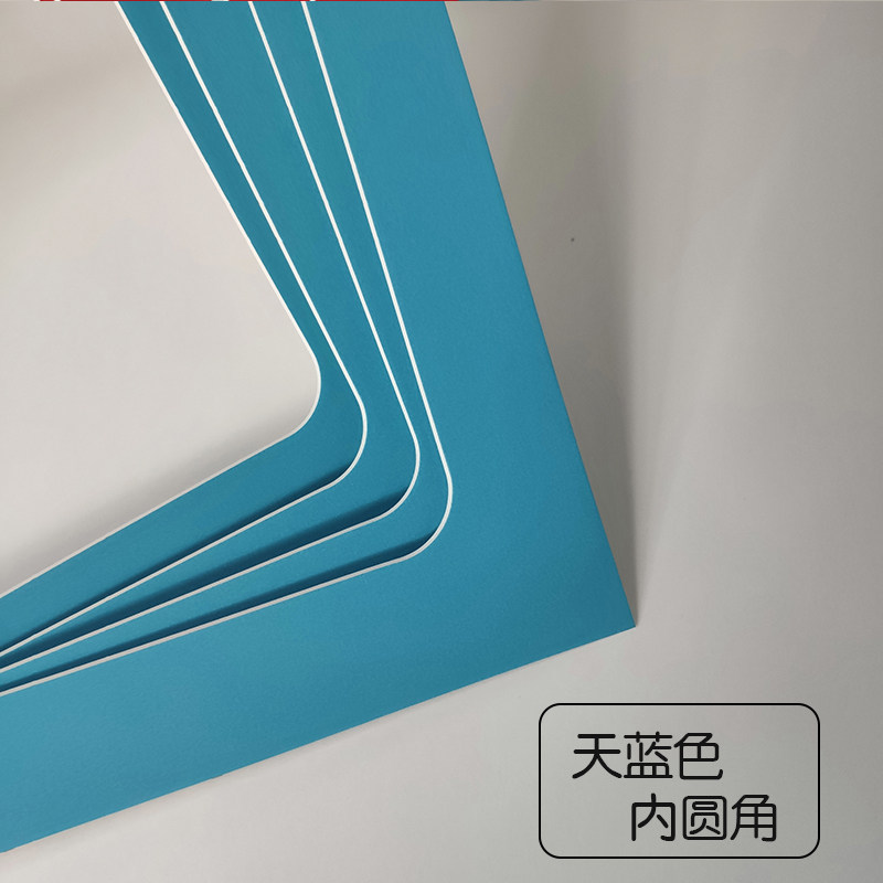 速发20张内圆角纸框单框裱儿童画挂墙画框4k8开a3a4卡纸简易相框