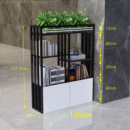 办公室屏风花架隔断柜简约置物架储物柜餐厅铁艺花槽矮柜绿植围栏